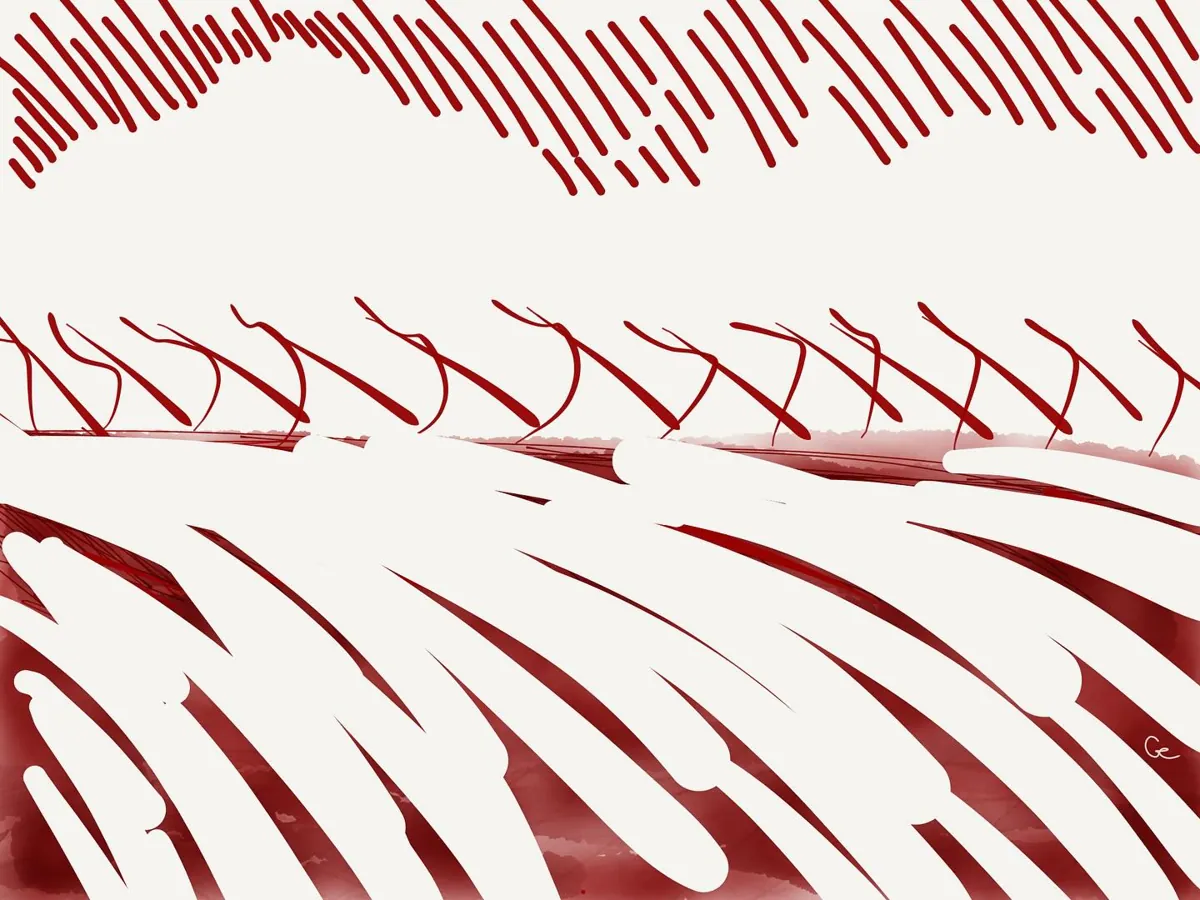 Chevrons rouges · Red chevrons, œuvre de GCa.rtwork