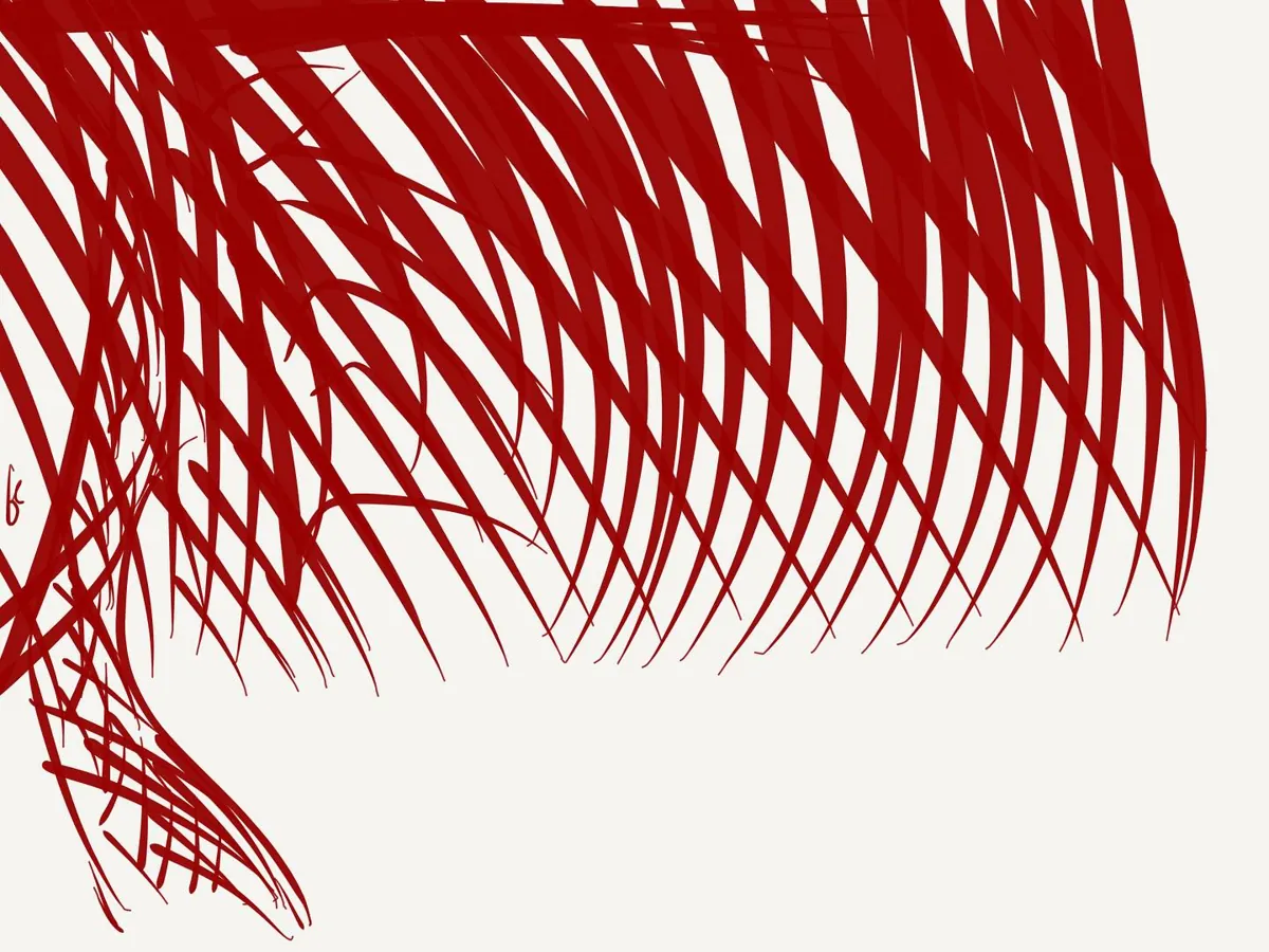 Palme rouge · Red palm, œuvre de GCa.rtwork