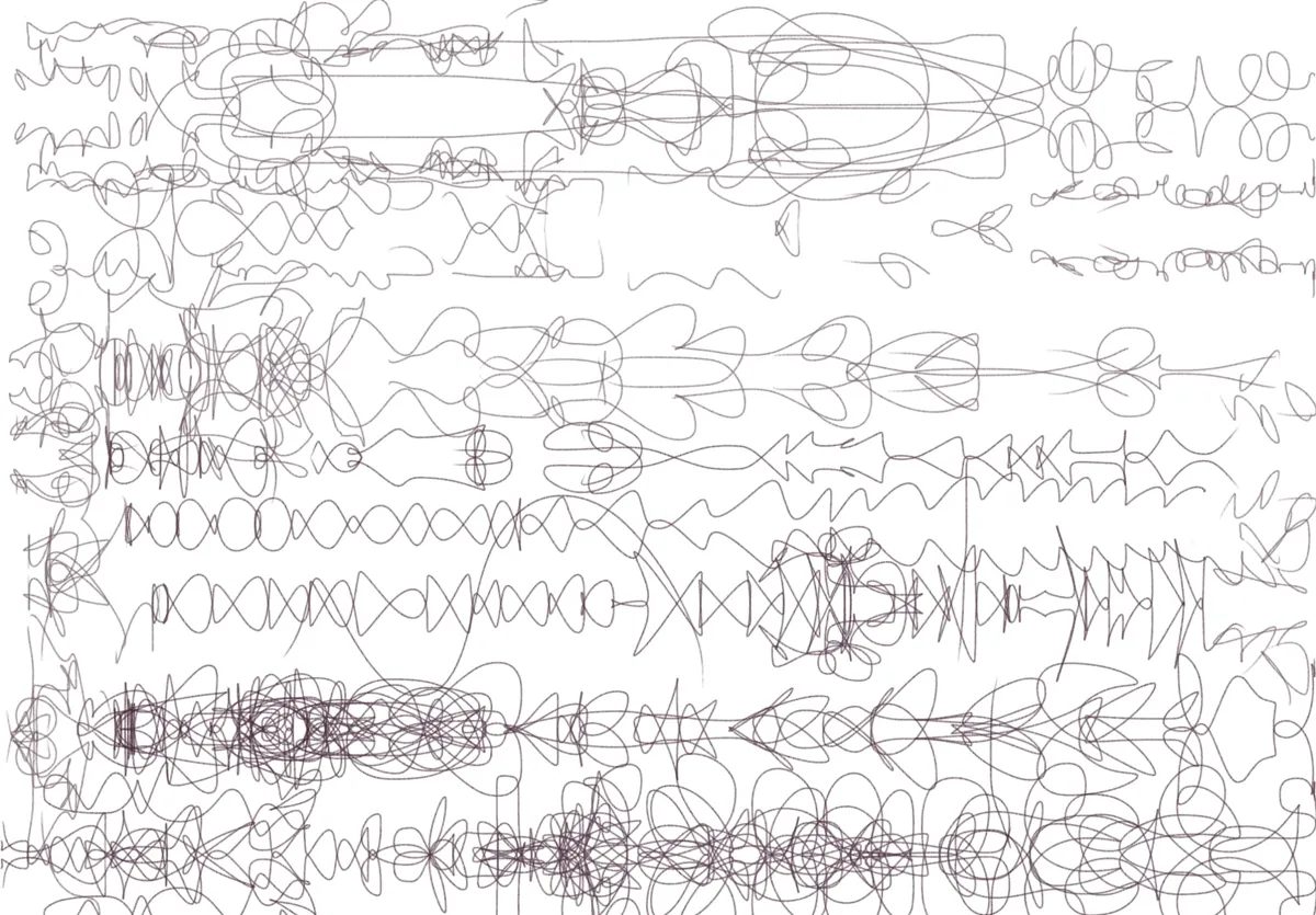 Des lignes qui bouclent, se croisent, se resserrent. · Lines that loop, cross, tighten., œuvre de GCa.rtwork